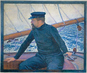 Signac på båten sin