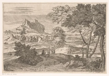 Arkadisk landskap med figurer og kaniner Suite de Paysages (serietittel)