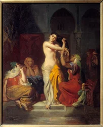 Maurisk kvinne som forlater badet, maleri av Théodore Chassériau (1819-1856), 1854, Strasbourg, Musée des Beaux-Arts