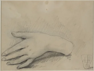 Study of a Womans Hand verso, 1800-tallet.