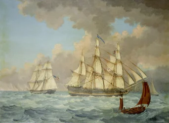 East India Company-skipet «East Indian». Olje på lerret
