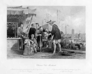 Kinesiske kattehandlere, 1800-tallet.