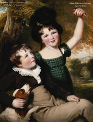 Portrett av Thomas Osborne Bateman, 8 år gammel, med sin bror, Hugh Athelstan, 6 år gammel, 1818