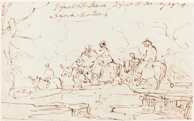 Figurer i et landskap [recto]