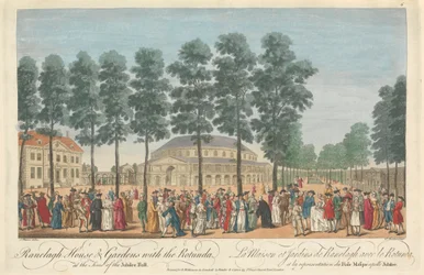 Ranelagh House & Gardens med rotunden på tidspunktet for jubileumsballet