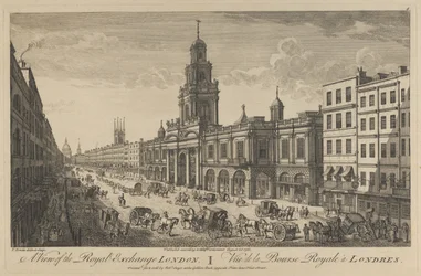 Utsikt over Royal Exchange London, 1751