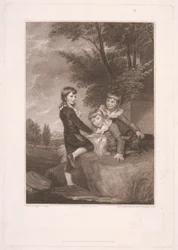 Thomas Philip tredje Lord Grantham, etterpå Earl De Grey, med brødrene hans, Frederick John og Philip