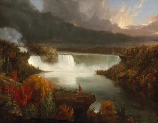 Fjern utsikt over Niagarafallene, 1830