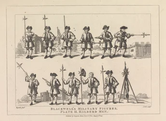 Blackwells militærfigurer, Plate II, Halberd Men