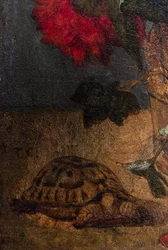 Blomsterbukett, detalj: skilpadde, ca. 1862 eller 1871 (olje på lerret)