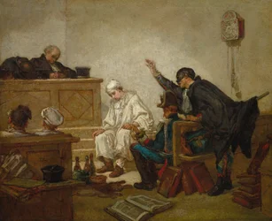 Pierrot i strafferetten, ca. 1864–70 (olje på treplate)