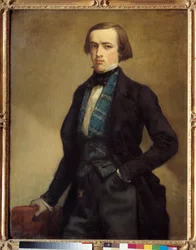 Portrett av Adolphe Moreau (1800-1859) far til Etienne Moreau-Nelaton (Moreau Nelaton) Maleri av Thomas Couture (1815-1879) Søn. 1,16 X 0,89 m