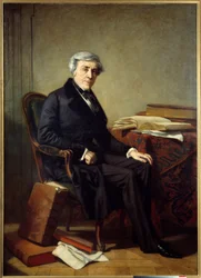 Portrett av Jules Michelet (1798-1874) fransk historiker og forfatter. Maleri av Thomas Couture (1815-1879)