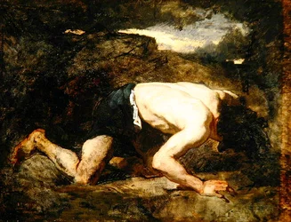 The Fugitive, Study for Timon of Athens, ca. 1857 (olje på lerret)