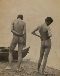 Thomas Eakins og John Laurie Wallace på en strand, 1883