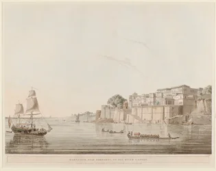 Ramnagar, nær Benares, ved elven Ganges