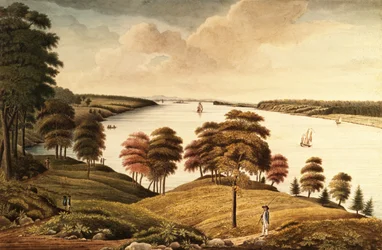 Utsikt over Hudson River fra Fort Knyphausen