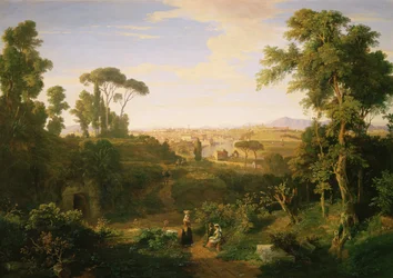 En utsikt over Roma og Campagna