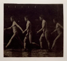 Marey Wheel-fotografier av uidentifisert modell, 1884.
