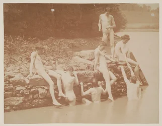 Studie for svømming, 1883.