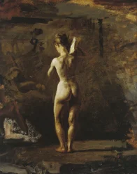 Studie for «William Rush utskjærer sin allegoriske figur av Schuylkill-elven»