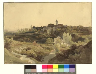 Oberdöbling, St. Johannes-kapellet og omgivelsene, sett fra Unterdöbling-siden