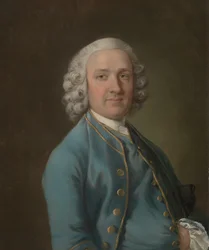 En mann kalt Mr. Wood, den dansende mester, ca. 1757.