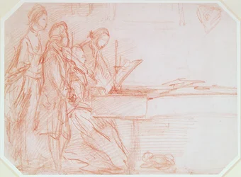 Studie til et gruppeportrett av et musikalsk selskap, ca. 1770