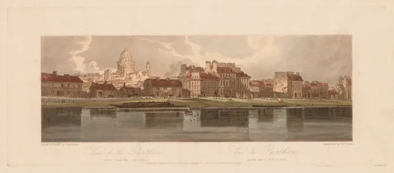 Et utvalg av tjue av de mest pittoreske utsiktene i Paris: Utsikt over Pantheon..., 1803.