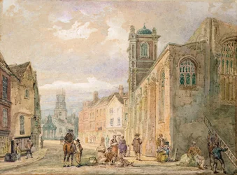 All Saints Pavement, York (blyant og akvarell)