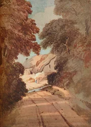 Lane and Cottages, c1800