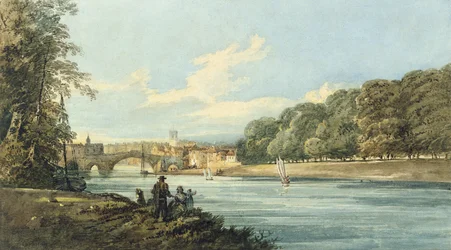 The New Walk, York, ca. 1798 (blyant og akvarell på papir)