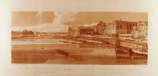 Utsikt over Louvre og Tuileries-broen sett fra Pont-Neuf