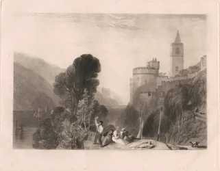 Dartmouth Castle, ved elven Dart