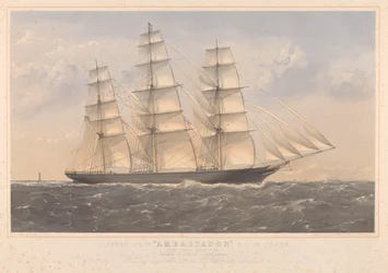 Clipper Ship Ambassador, A.1. 16 år... William Lund Esquire og andre (eiere) William Walker Esquire (byggere)