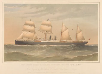 Litografi av dampskipet «Orient» (1879)