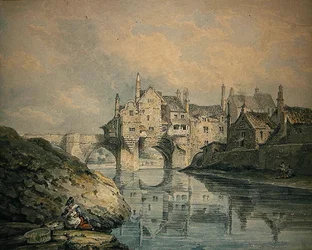 Elvet Bridge, Durham (akvarell på papir)