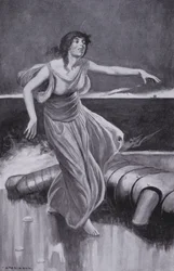 Medeia løftet hendene foran ham og sang, til Talus sank under hennes fortryllelse (lito)