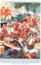 Kontoristen som vant India for Storbritannia (fargelitografi)