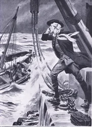 Å lyse opp en sti til havet: Smeaton, illustrasjon fra «Cassells romanse om berømte liv», ca. 1940 (lito)