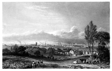 Utsikt over Manchester, 1844.