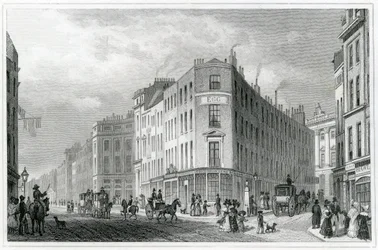 Piccadilly, fra Coventry Street, 1830