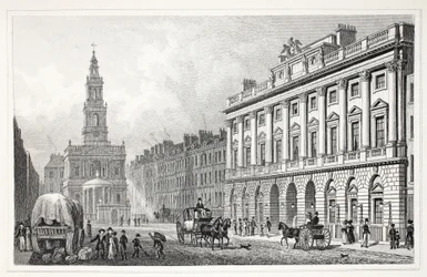 Somerset House, fra puben 'London and it's Environs in the Nineteenth Century'. Jones und Co., 1827-1829
