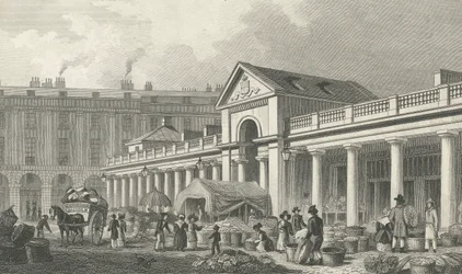 NW-fasaden til det nye Covent Garden-markedet, 1827-30