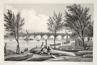 Vauxhall Bridge fra Millbank, fra "London and it