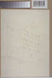 Utsikt over gamle hus i Chancery Lane, 1853