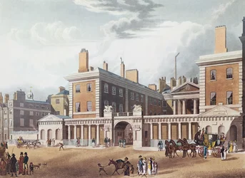 Utsikt over admiralitetet, 1818 (fargegravering)