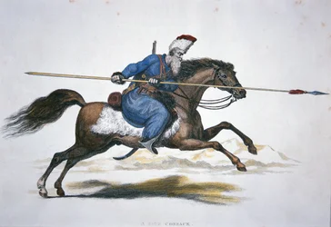 Russisk Don Cossack, ca. 1820 (akvarell på papir)