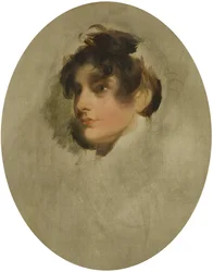 Head of a Young Woman, ca. 1800-05 (olje på lerret)