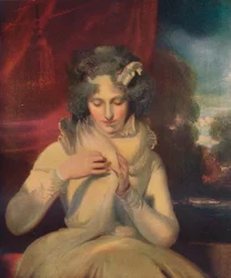 Frøken Georgina Lennox, etterpå grevinne Bathurst, 1765-1842, c1800